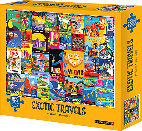 Willow Creek Press 1,000-Piece Puzzle, Exotic Travels