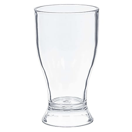 Amscan Plastic Mini Pilsner Glasses, 8 Oz, Clear, Pack Of 4 Glasses