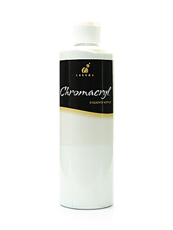 Chroma Chromacryl Students' Acrylic Paint, 1 Pint, White, Pack Of 2
