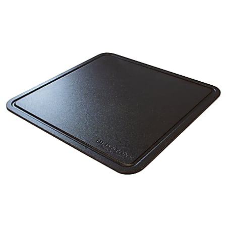 Old Stone Pizza Steel With Moat, 14" x 14", Black
