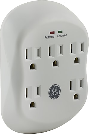 GE 5-Outlet In-Wall Surge Protector, White