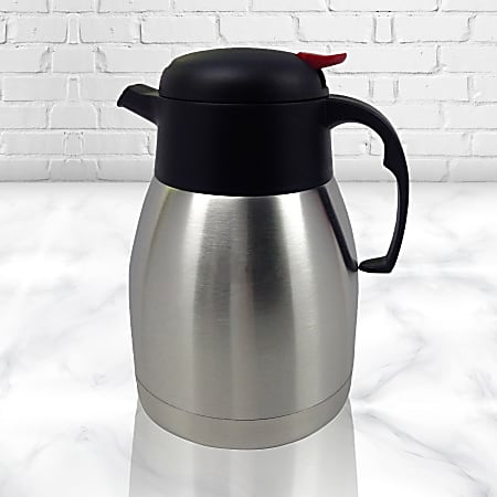 Brentwood 68 Oz Stainless Steel Coffee Thermos - Office Depot