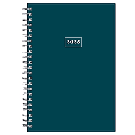 Blue Sky 2025 Weekly/Monthly Planning Calendar, 5" x 8", Solid Peacock, January To December, 148914