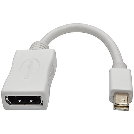 Tripp Lite 6in Mini DisplayPort To DisplayPort Adapter, White