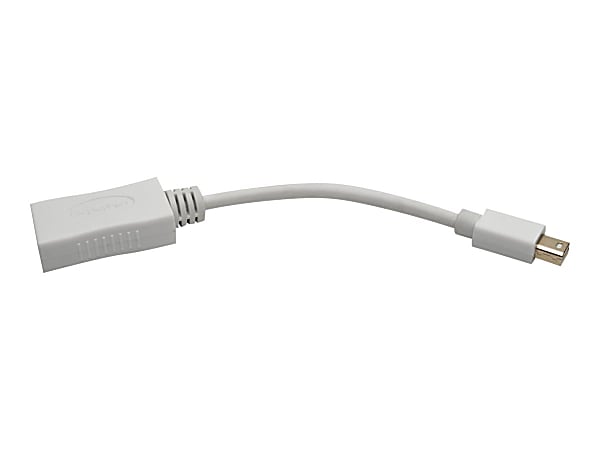 Tripp Lite 6in Mini DisplayPort To DisplayPort Adapter, White