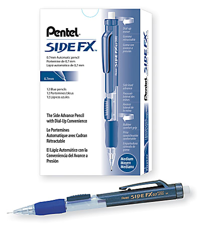 Pentel® Side FX™ Mechanical Pencil, 0.7 mm, Blue Barrel