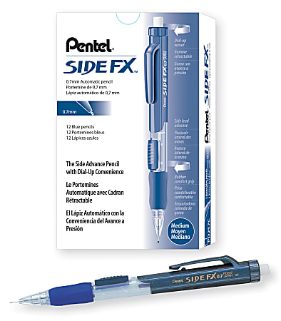 Pentel Side FX Mechanical Pencil 0.7 mm Blue Barrel - Office Depot