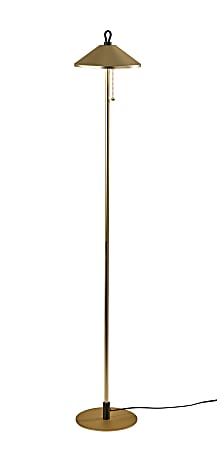 Adesso Kaden LED Floor Lamp, 54”H, Brass