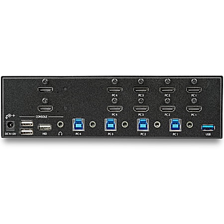 4K 30Hz StarTech.com 4 Port HDMI KVM Switch Dual Display