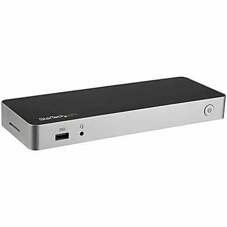 StarTech.com Dual Monitor USB C Dock - Dual 4K Laptop Docking Station - DP/HDMI - Windows/Mac - USB 3.0 SD Card Reader - 60W Power Delivery -