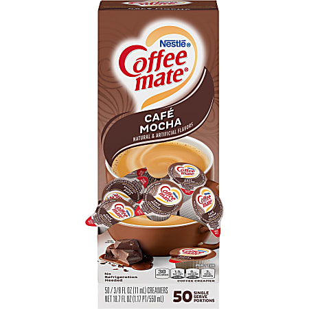 Nestlé® Coffee-mate® Liquid Creamer, Café Mocha Flavor, 0.37 Oz Single Serve, 50/Pack