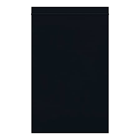Partners Brand 2 Mil Colored Reclosable Poly Bags, 6" x 9", Black, Case Of 1000