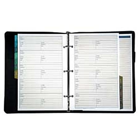 Blue Sky® Refillable Telephone/Address Book, Pinehurst, 5 1/2" x 8 1/2", Black