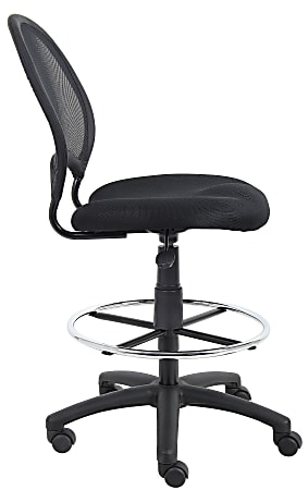 Boss Office Products Mesh Drafting Stool, Black