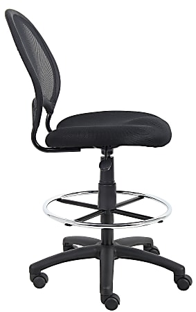 Boss Office Products Mesh Drafting Stool, Black