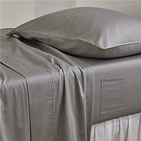 Dormify Robin Classic Cotton Sheet Set, Full, Medium Gray