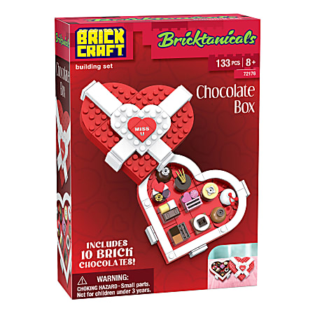 Brickcraft Box Of Chocolates Brick Building Kit, Set Of 133 Pieces