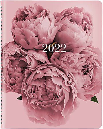 Brownline® 14-Month Monthly Pink Ribbon Planner, 7-1/8" x 8-7/8", Pink, December 2021 to January 2023, CB1219.PNK