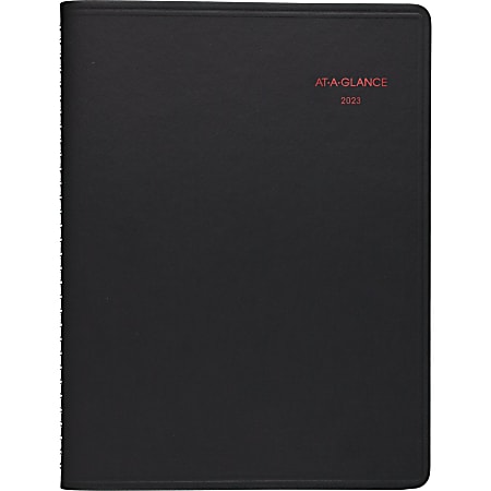 AT-A-GLANCE 800 Range 2023 RY Weekly Monthly Appointment Book Planner, Large, Black, 8 1/4" x 11"