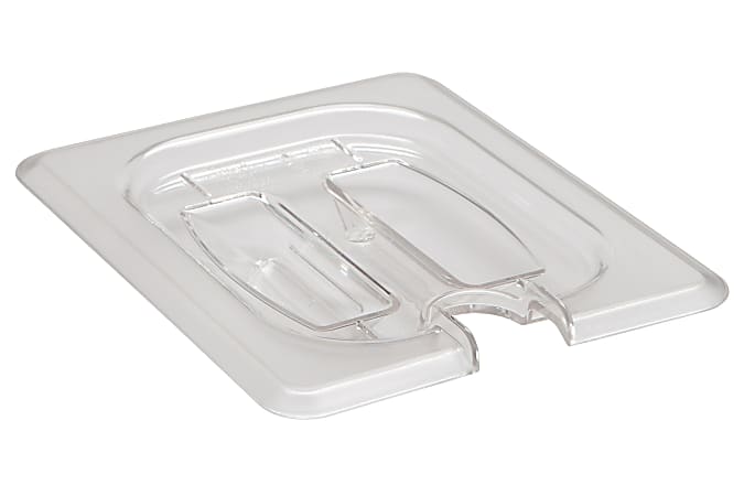 Cambro Camwear GN 1/8 Notched Handled Covers, Clear, Set Of 6 Covers