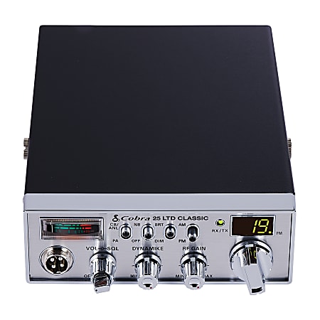 Cobra 40-Channel AM/FM Compact Professional CB Radio With Microphone, 2-1/4”H x 6-3/4”W x 10”D, Black, CCBP25LT01