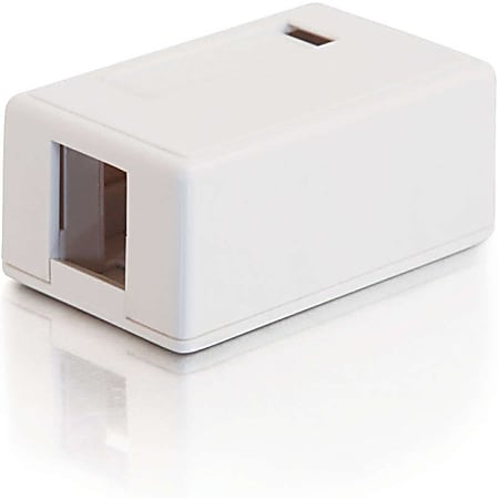 C2G 1-Port Keystone Jack Surface Mount Box - White - 1 x Socket(s) - White
