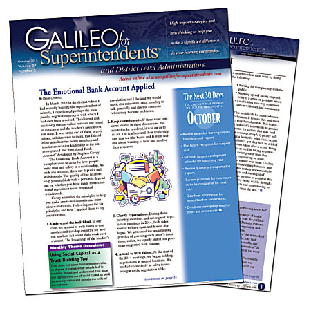 The Master Teacher® Galileo for Superintendents Print & Online Subscription