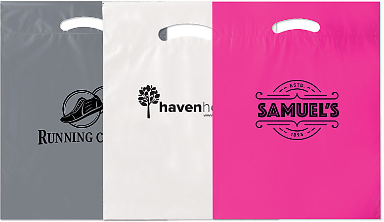 Custom die store cut handle bags
