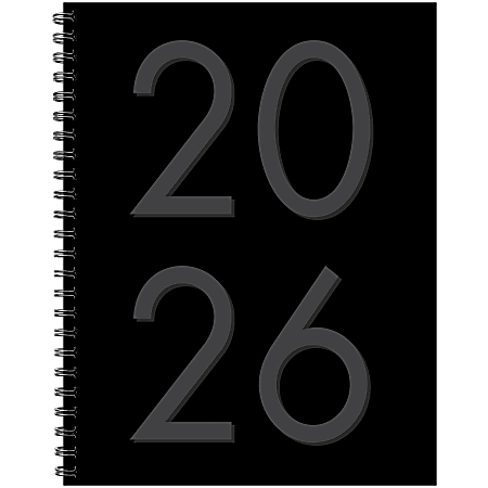 2026 Willow Creek Press Weekly/Monthly Softcover Planner, 8-1/2" x 11", Black, January To December, 57599