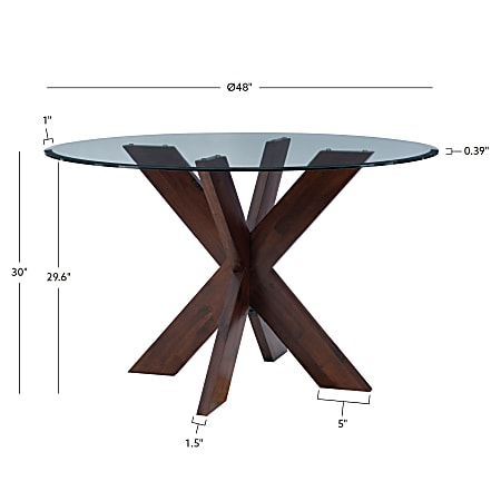 30 round glass dining table top