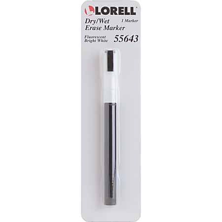 Lorell® Magnetic Dry-Erase/Chalkboard Marker, White