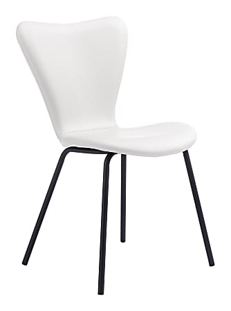 Zuo Modern Torlo Dining Chairs, White, Set Of 2 Chairs
