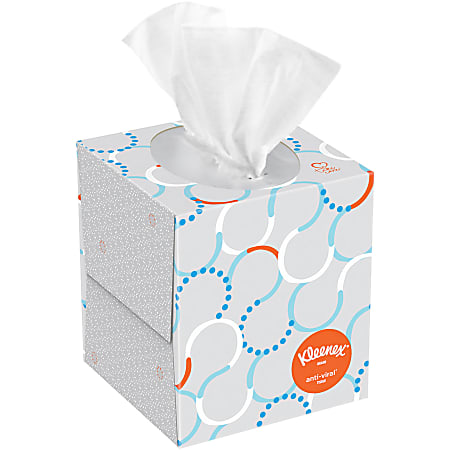 Kleenex Boutique Antiviral 3 Ply Facial Tissues Box Of 68 Tissues ...