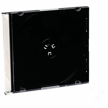 Verbatim&reg; CD &amp; DVD Slim Jewel Cases, Black, Pack Of 200