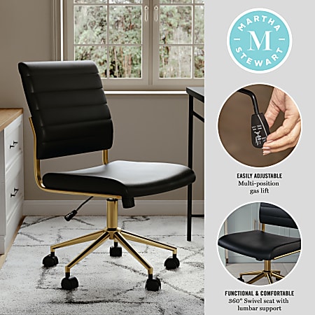 Black and shop brass office chair