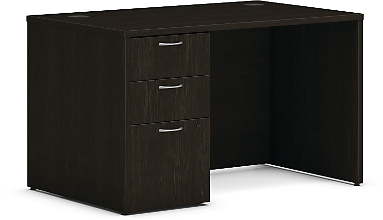 HON® 48"W Mod Computer Desk, Java Oak