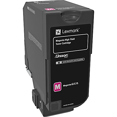 Lexmark Original Toner Cartridge - Laser - High Yield - 12000 Pages - Magenta