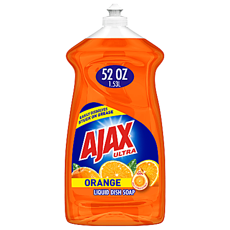 Ajax® Triple-Action Dishwashing Liquid, 52 Oz Bottle, Orange