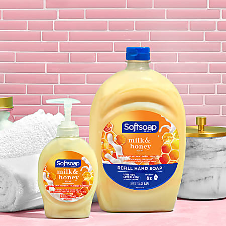 Softsoap Liquid Hand Soap Milk Honey Scent 7.5 Oz Carton Of 6 Bottles Office Depot
