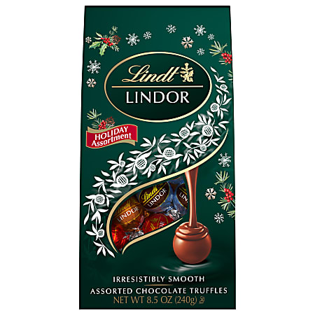 Lindt Holiday LINDOR Truffle Assortment Bag, 8.5 Oz