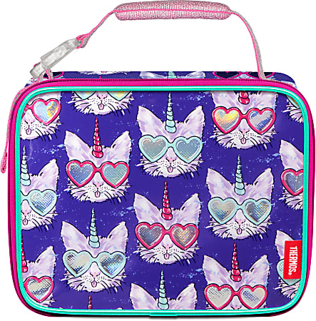 Thermos Soft Lunch Kit, 7-1/2”H x 9-1/2”W x 3-3/4”D, Cool Caticorns