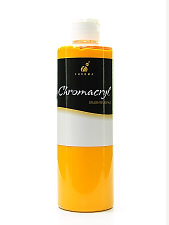 Chroma Chromacryl Students' Acrylic Paint, 1 Pint, Warm Yellow, Pack Of 2