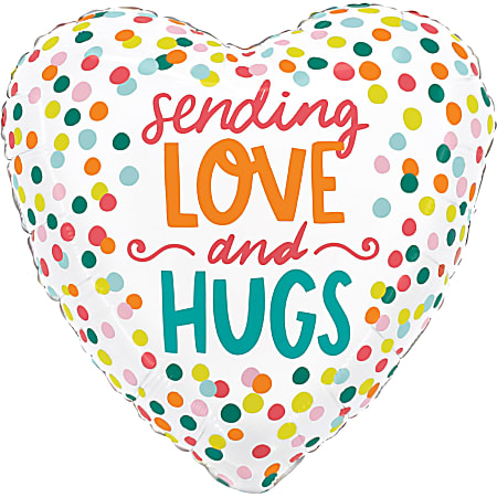 Amscan Get Well Foil Balloon, 18", Sending Love and Hugs