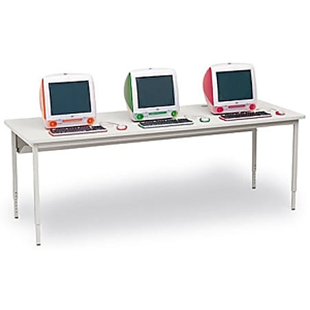 Bretford® Quattro Computer Table, Mist Gray