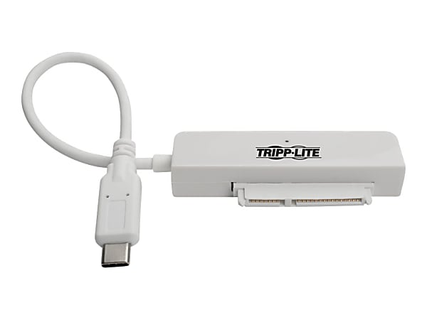 Tripp Lite 6in USB-C Gen 1 to SATA III Adapter w/ UASP 2.5" Hard Drives - Storage controller - 2.5" - SATA 6Gb/s - USB 3.1 - white
