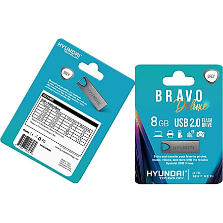 Hyundai Bravo Deluxe 2.0 USB - 8 GB - USB 2.0 - Gray