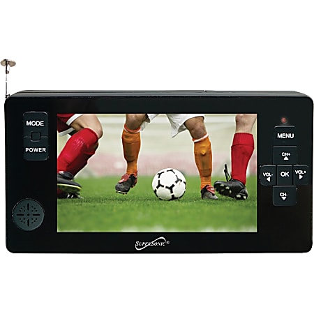 Supersonic SC-143 4.3" LED-LCD TV - Black - LED Backlight - 480 x 272 Resolution