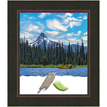 Amanti Art Milano Bronze Wood Picture Frame, 26" x 30", Matted For 20" x 24"
