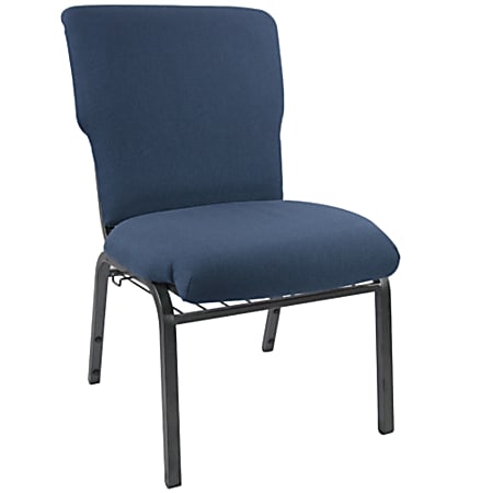 Flash Furniture Advantage Discount Church Chair, Navy/Silver Vein
