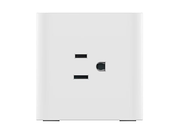 Belkin - Power strip - cube - input: Type B - output connectors: 6 (3 x Type B, 3 x USB Type A) - 5 ft cord - white